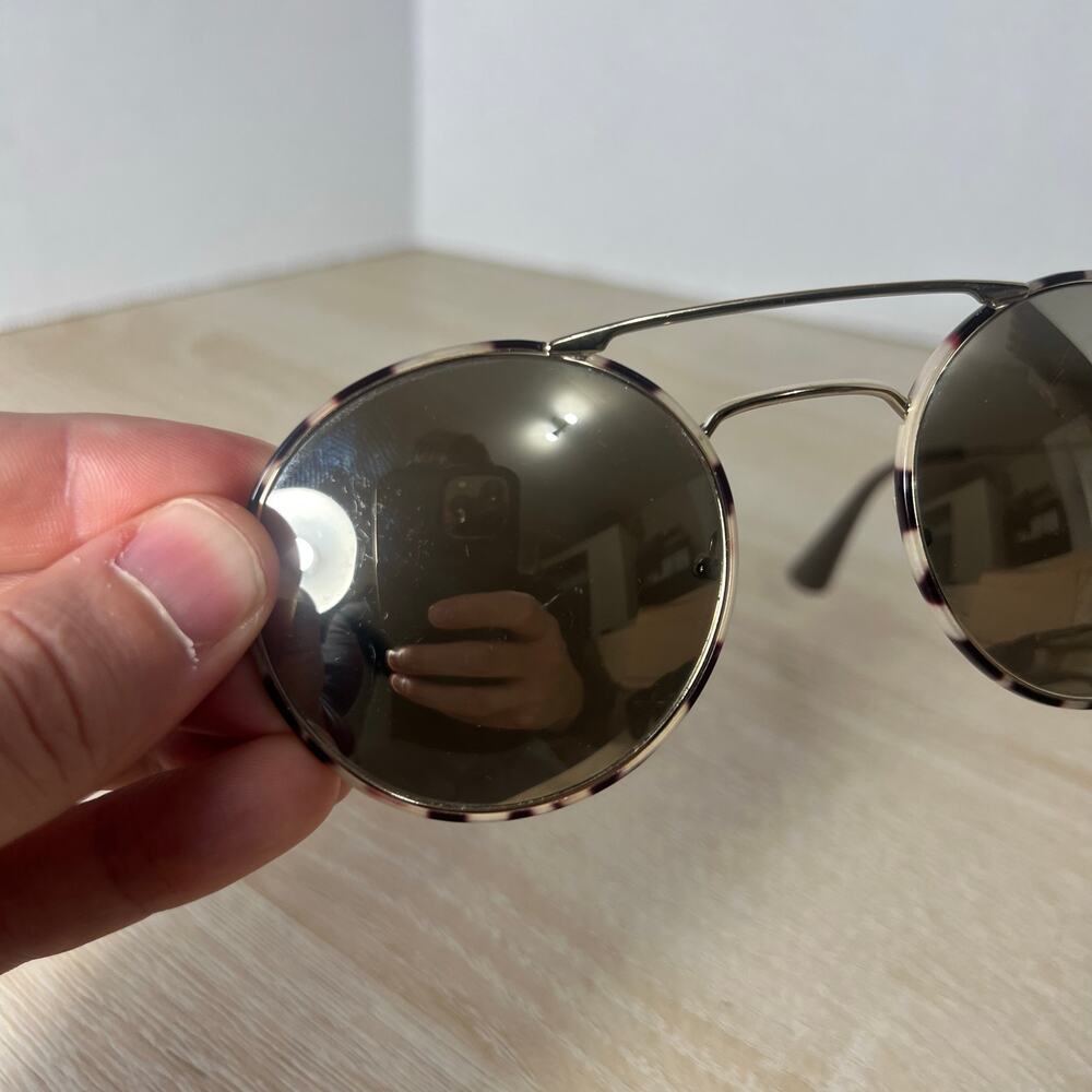 RARE! Prada SPR51S UAO-1C0 Sunglasses Beige Tortoise Silver READ DESC 54-22-135 - Picture 7 of 16